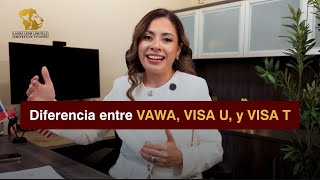 ¿Cuál es la diferencia entre VAWA, Visa U y Visa T?