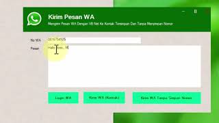 Kirim WA Dengan VB Net