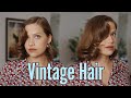 Easy vintage hairstyle for short hair