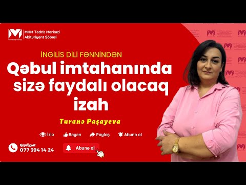 İngilis dili \\ Buraxılış imtahanında mətn tapşırıqlarında cümlə sturukturunun dəyişdirilməsi