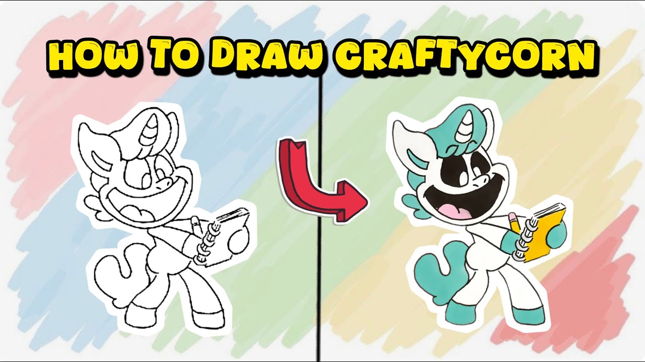 How to Draw CraftyCorn from Poppy Playtime – Smiling Critter Art