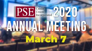 PSE Credit Union Annual Meeting 2020