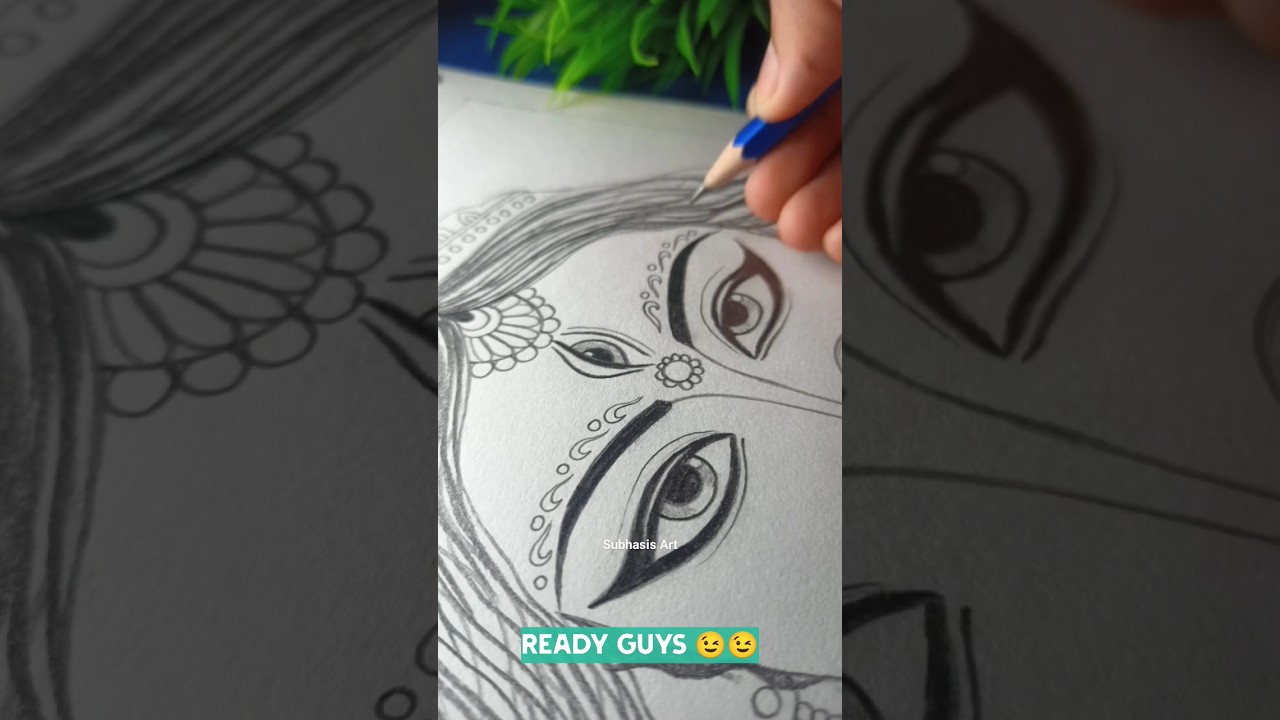 Durga Maa Outline Drawing 🥰☺️||Durga Maa Drawing 😍💖||