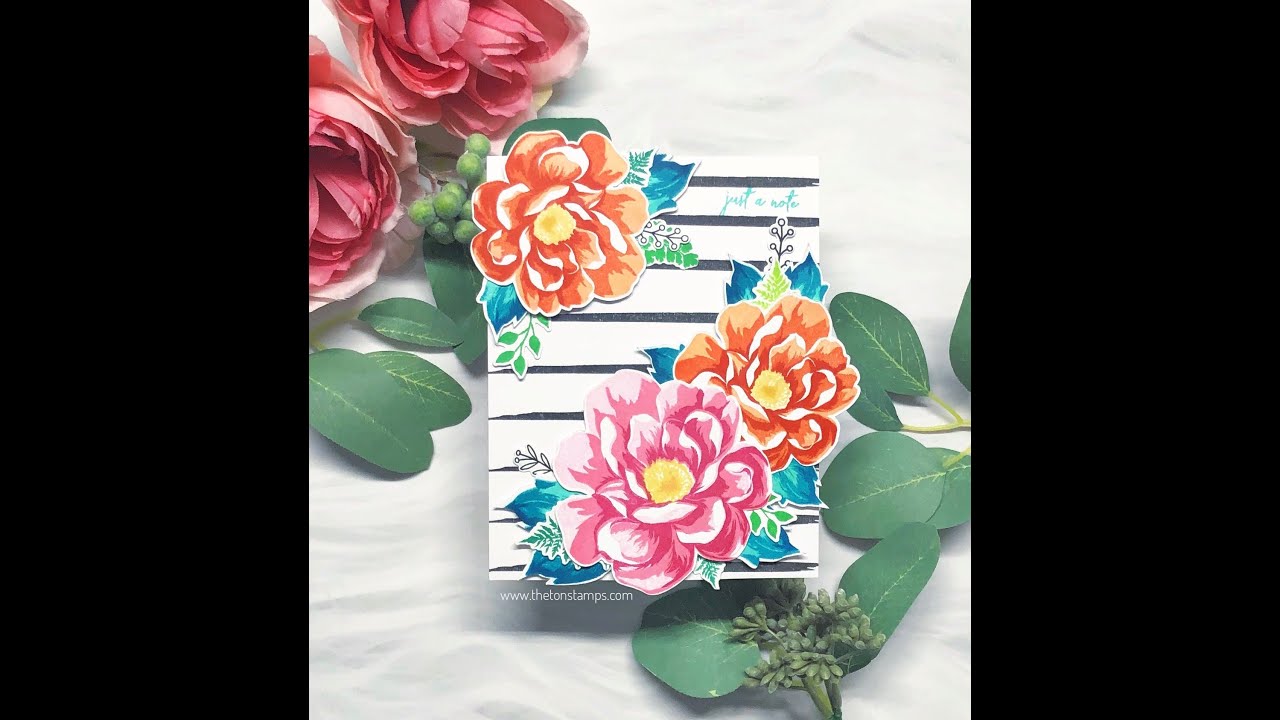 Layering Peony Stamps Floral Card
