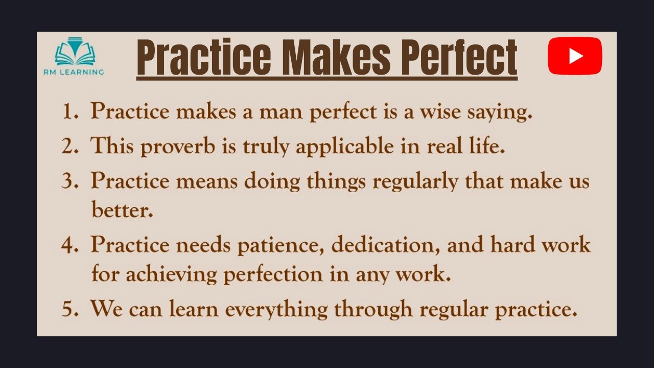 practice makes perfect essay 100 words