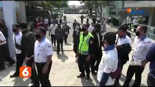 KAWASAN INDUSTRI JATIUWUNG, TANGERANG MOGOK KERJA, RIBUAN BURUH IKUT DEMO TOLAK UU OMNIBUS LAW