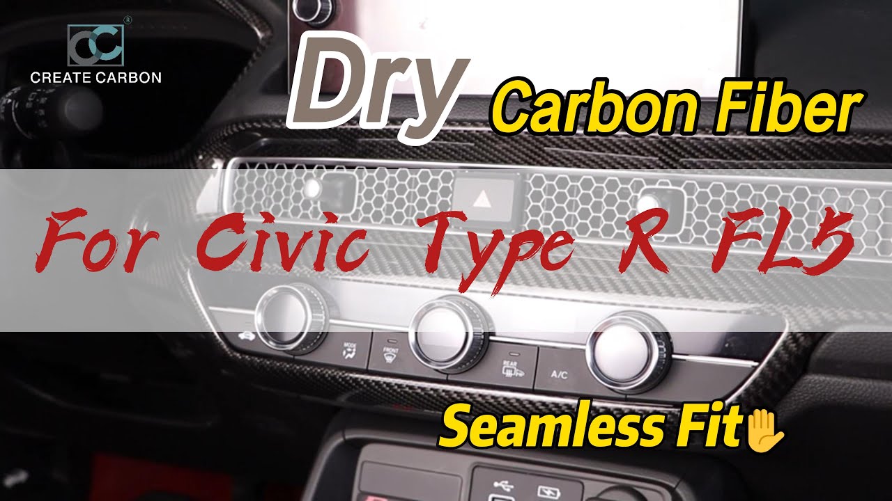 Real Carbon Fiber Dashboard Cover Wrap Fit for 11th Gen Civic Type r ...