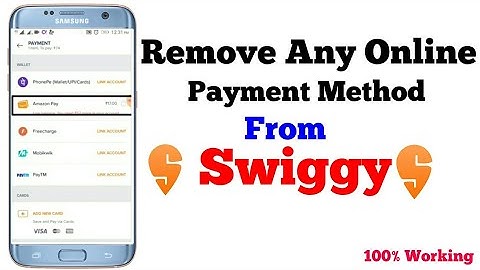 Remove / Delink Any Online Payment Method From Swiggy || All in Techno
