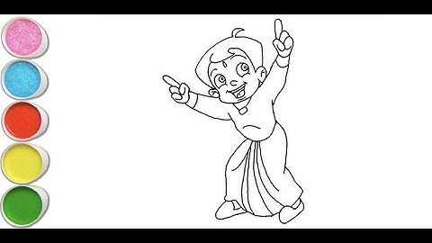 How to draw chota bheem | chhota bheem drawing, छोटा भीम का ड्राइंग बनाना सीखें.