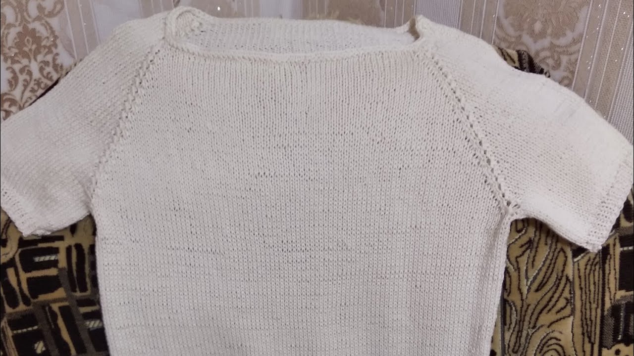 мужская футболка спицами описание