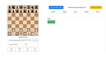 Web based GUI for UCI chess engine: INTRO & DEMO
