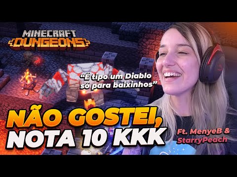 É MINECRAFT COM DIABLO? | Minecraft Dungeons ft. MenyeB & StarryPeach