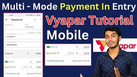 Vyapar Payment In Entry Mobile | Vyapar Billing & Accounting Software Tutorial | Vyapar App |