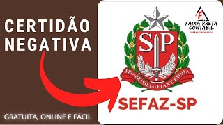 Como emitir a Certidão Negativa Estadual de SP?