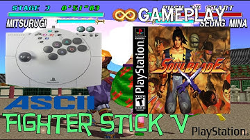 PS1 Soul Blade X ASCII Fighter Stick V Gameplay