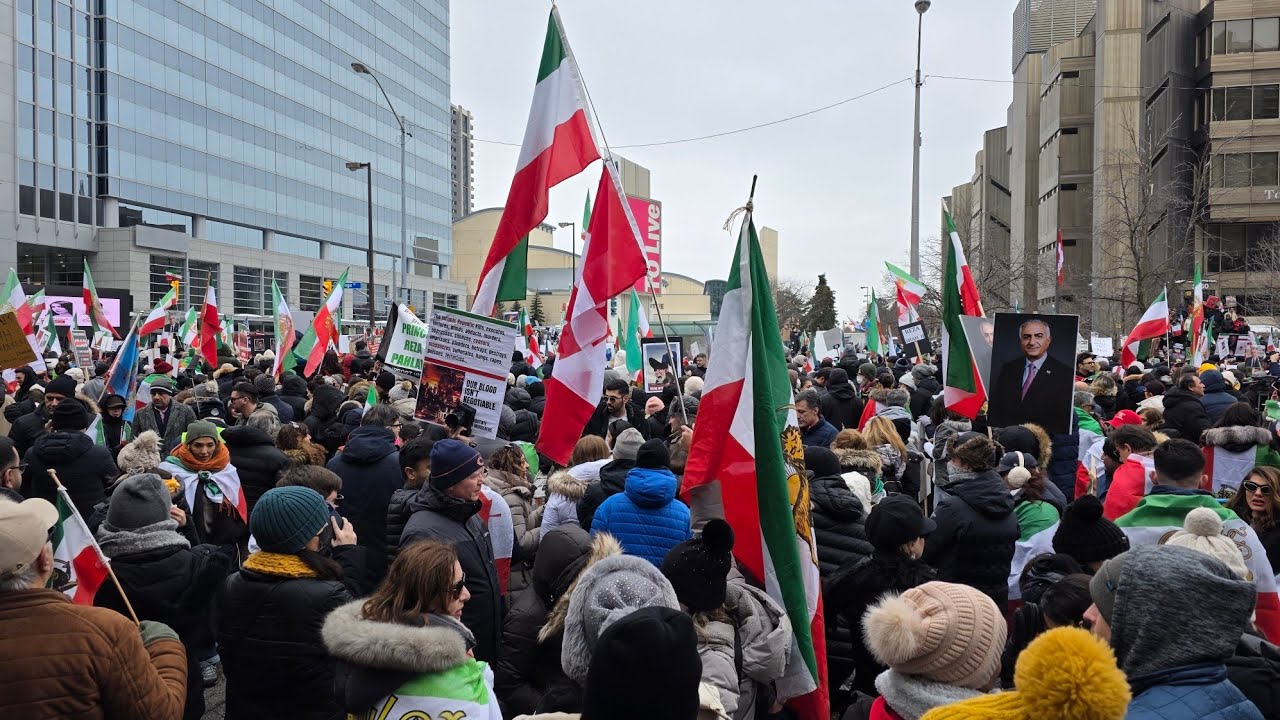 Massive Iran Protest In Toronto Canada.  14 February 2026.