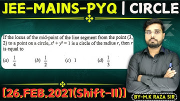 If the locus of the mid-point of the line segment from the point (3, 2) to a poin || Let