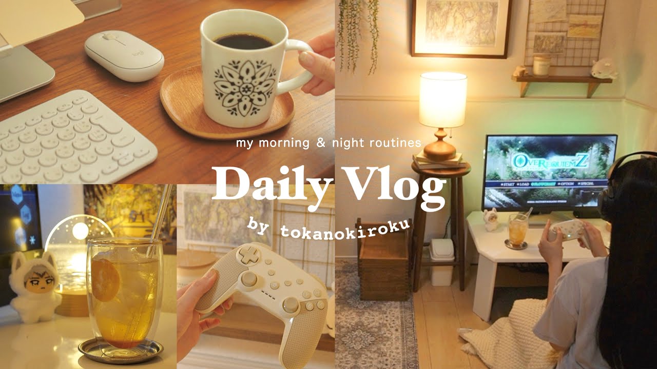 SUB) my morning ＆ night routines🛁🕯️Habits to enjoy life｜hair care, room makeover, cozy game space