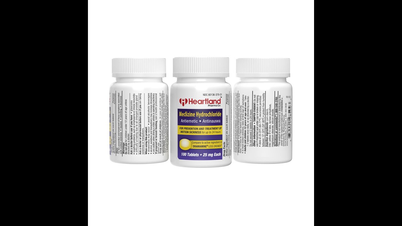 What is Meclizine? Heartland Pharma Meclizine 25 mg YouTube