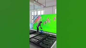 This LED screen is being installed. #leddisplay #ledwall #ledmodules #eagerled