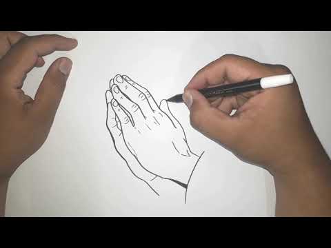 How to draw PRAYING HANDS step by step