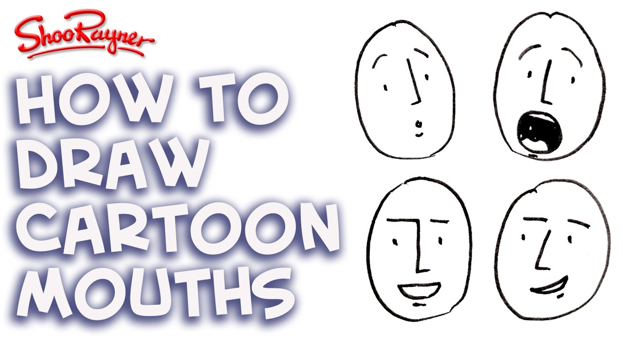 How to draw cartoon mouths - YouTube