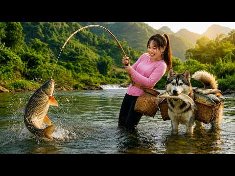 A Farmer's Joy | Catching Stream Fish and Cooking With My Family