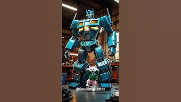 When a Kitten Builds a Transformer Robot to Save His Father’s Plane #shorts #foryou #cat #kitten #ai