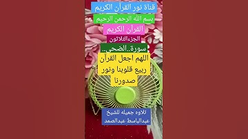 قناة نور القرآن. سورة الضحى @_aldahaaaltaelimia7230 @qurani-jannati #قران_كريم #اكسبلور #اكسبلور