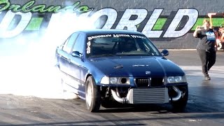 BIG Turbo 9 Second BMW Drag Car!