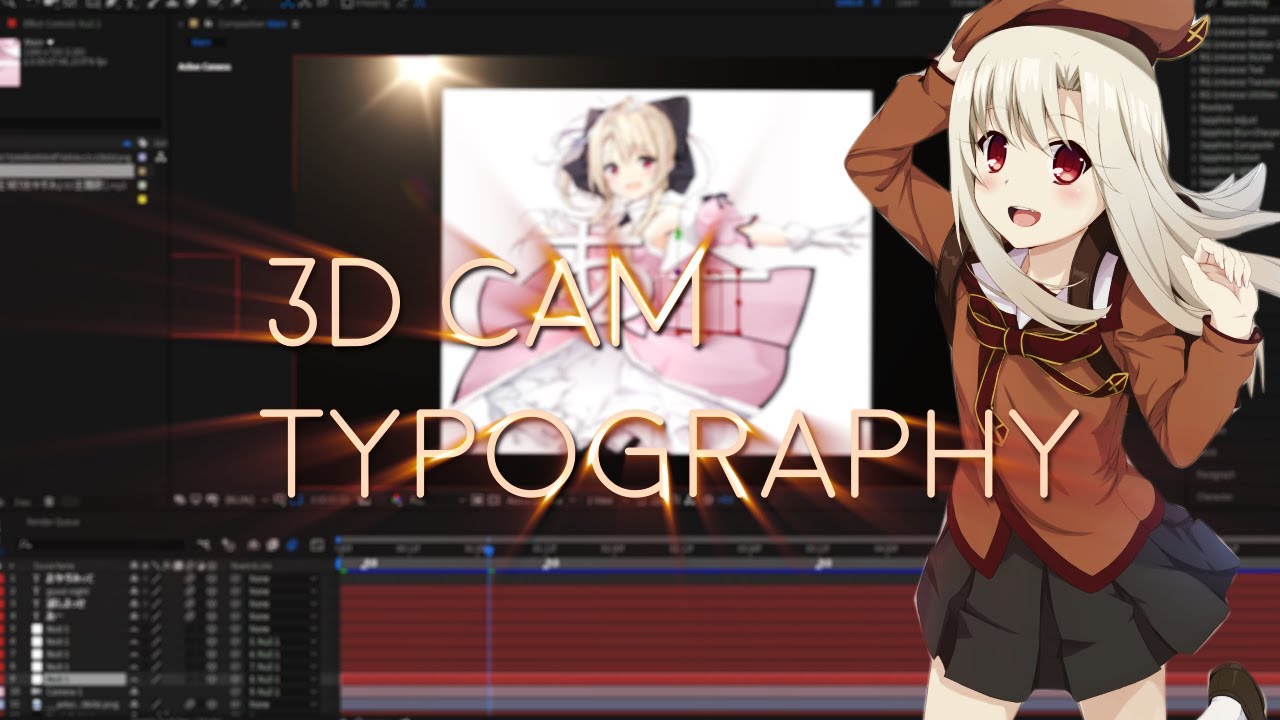 3D CAM typography | After effects Tutorial - YouTube