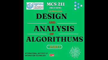 MCS 211-MCA 1   Design and Analysis of Algorithms IGNOU SYLLABUS
