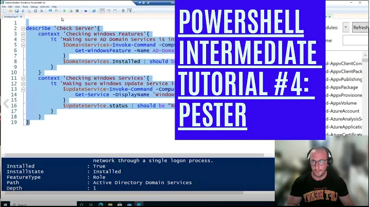 PowerShell Intermediate Tutorial 4 : Pester [Inter...