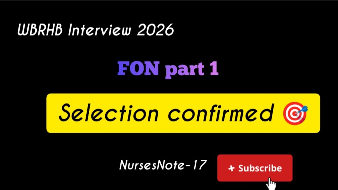 WBHRB interview FON questions for Grade II staff nurse #wbhrb #interview #staffnurse 