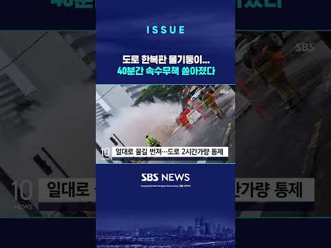 도로 한복판 물기둥이…<strong>40분간</strong> 속수무책 쏟아졌다 (링크는 댓글에)