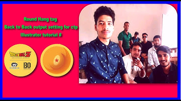 Round Hang tag Back to Back output setting for CTP/ Illustrator tutorial #