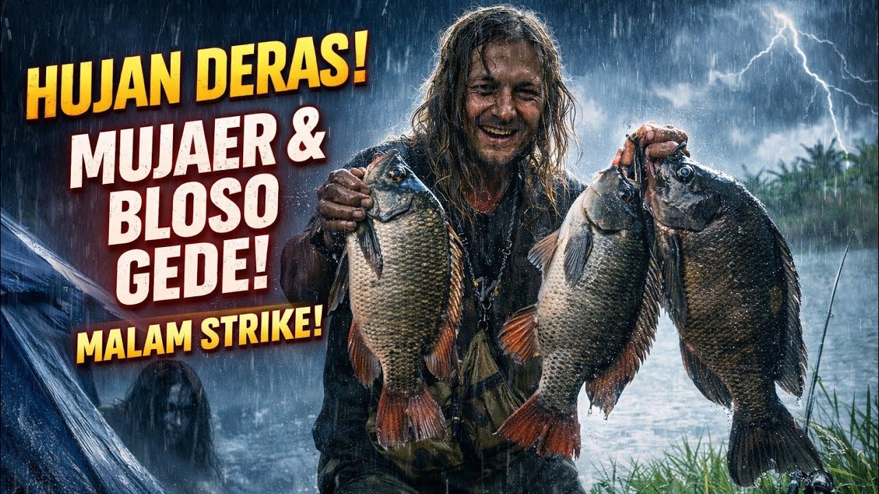 CAMPFISHING HUJAN DERAS di Bendungan Mati Sembayat saat Cuaca Ekstrem