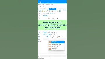 SQL Basics: The Left JOIN in Seconds #sql #sqldatabase