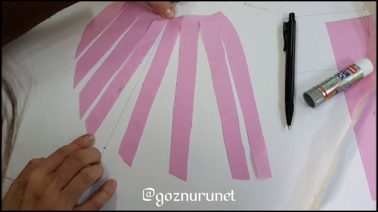 Asimetrik volanlı etek model uygulama