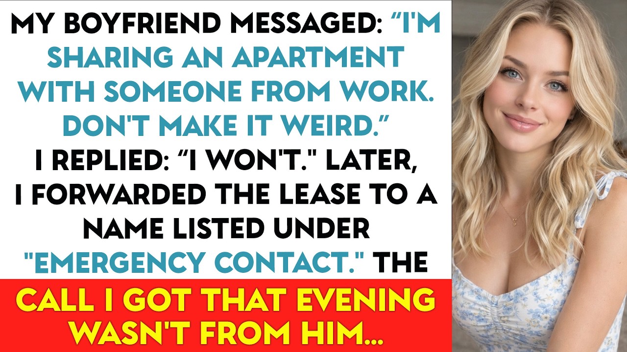 My Boyfriend Messaged: “I'm Sharing An Apartment With Someone From Work. Don't Make