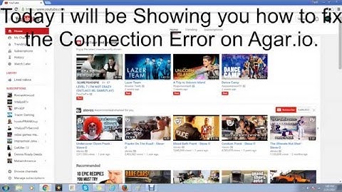 How to fix Agar.io Conection Error?