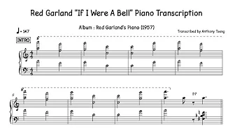 Red Garland "If I Were A Bell" Piano Transcription Red Garland "If I Were A Bell" Piano Transcription