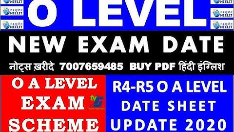 O A LEVEL NEW EXAM DATE SCHEDULED 2020 (R4-R5 SYLLABUS) NEW UPDATES