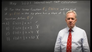 May 2021 Int: Equation of a line #4-16