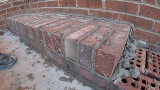 Laying a brick porch step