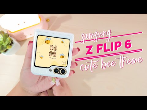 🐝✨. *. ⋆ SAMSUNG Z FLIP 6 cute customization | FREE THEME | . *. ⋆ ✨🐝