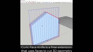 Cut Objects WITH FACES in SketchUp with Curic Face Knife! #shorts