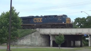 CSX Q711 Train Eastbound on Raised Tracks