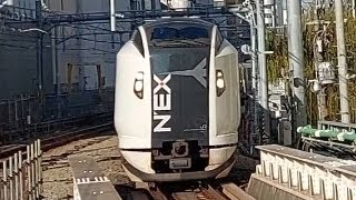 JR東日本E259系NE018編成特急成田エクスプレス成田空港駅行き渋谷駅到着(2023/1/9)