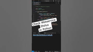 Check Webservice Status in Python! #python #programming #coding